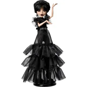 New - Monster High x Wednesday Collectible Rave'N Wednesday Doll in Black Gown