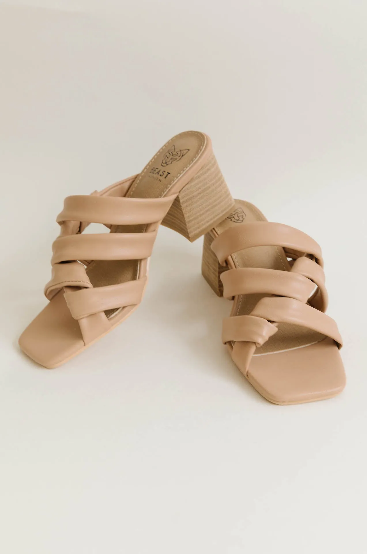 Nude Block Heel Sandals