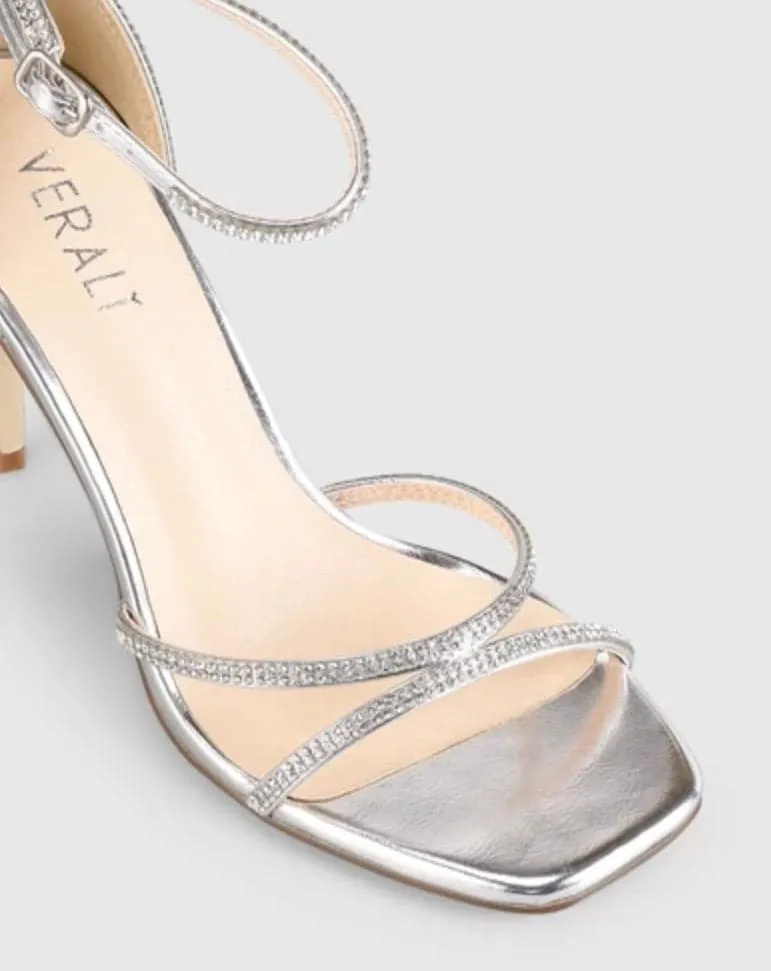 Ormond Diamante Heels - Silver Smooth