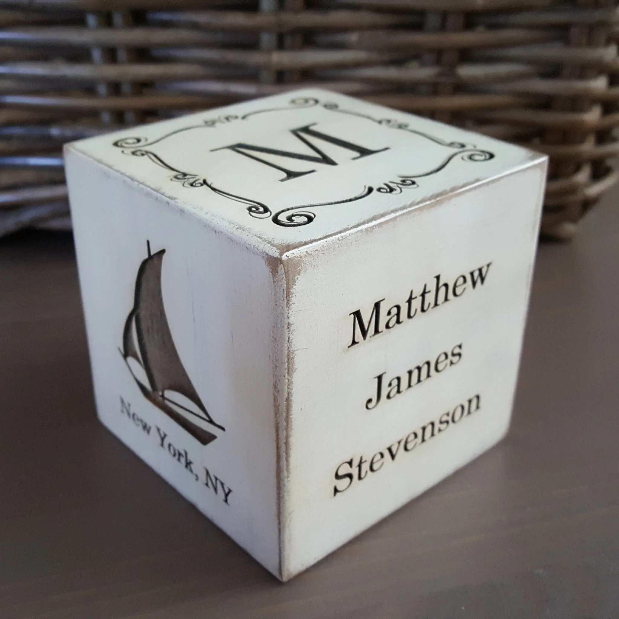 Personalized Baby Block Custom Engraved