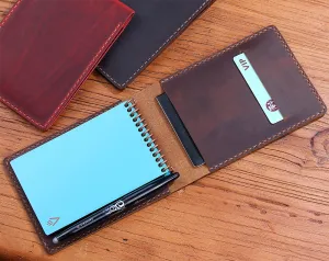 Personalized Real Genuine Leather notepad Cover for Rocketbook Everlast Mini Pocket Notebook