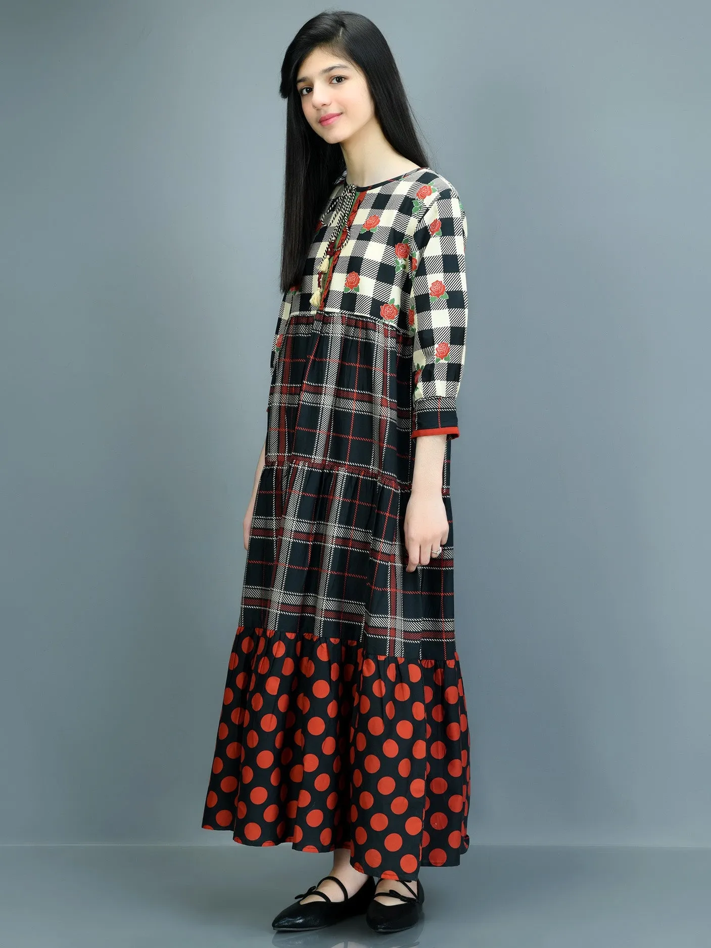 Printed Winter Cotton Dress