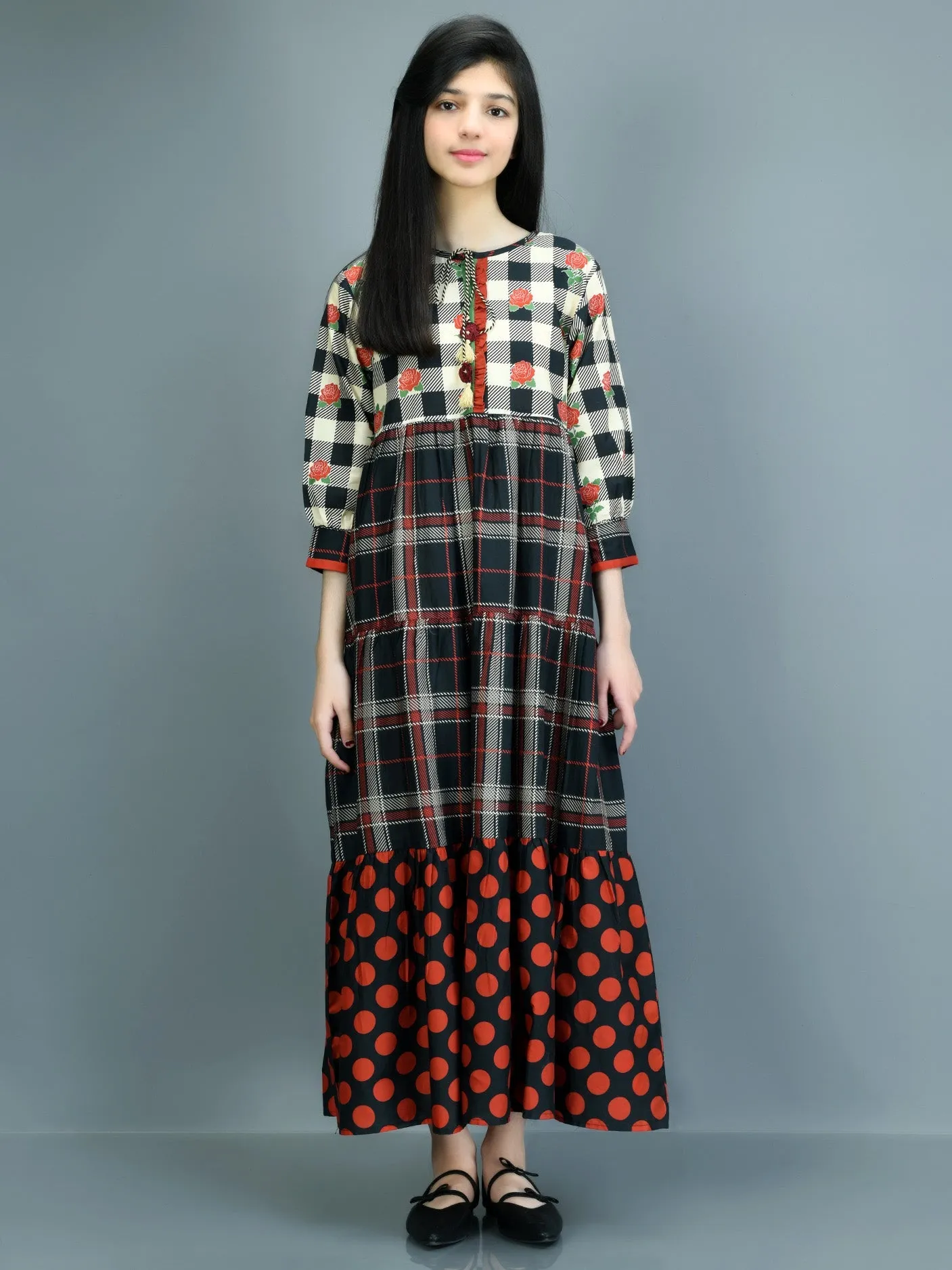 Printed Winter Cotton Dress