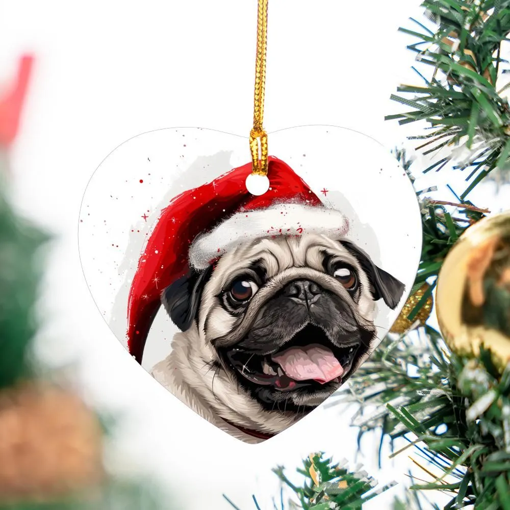 Pug-3 Christmas Ornament