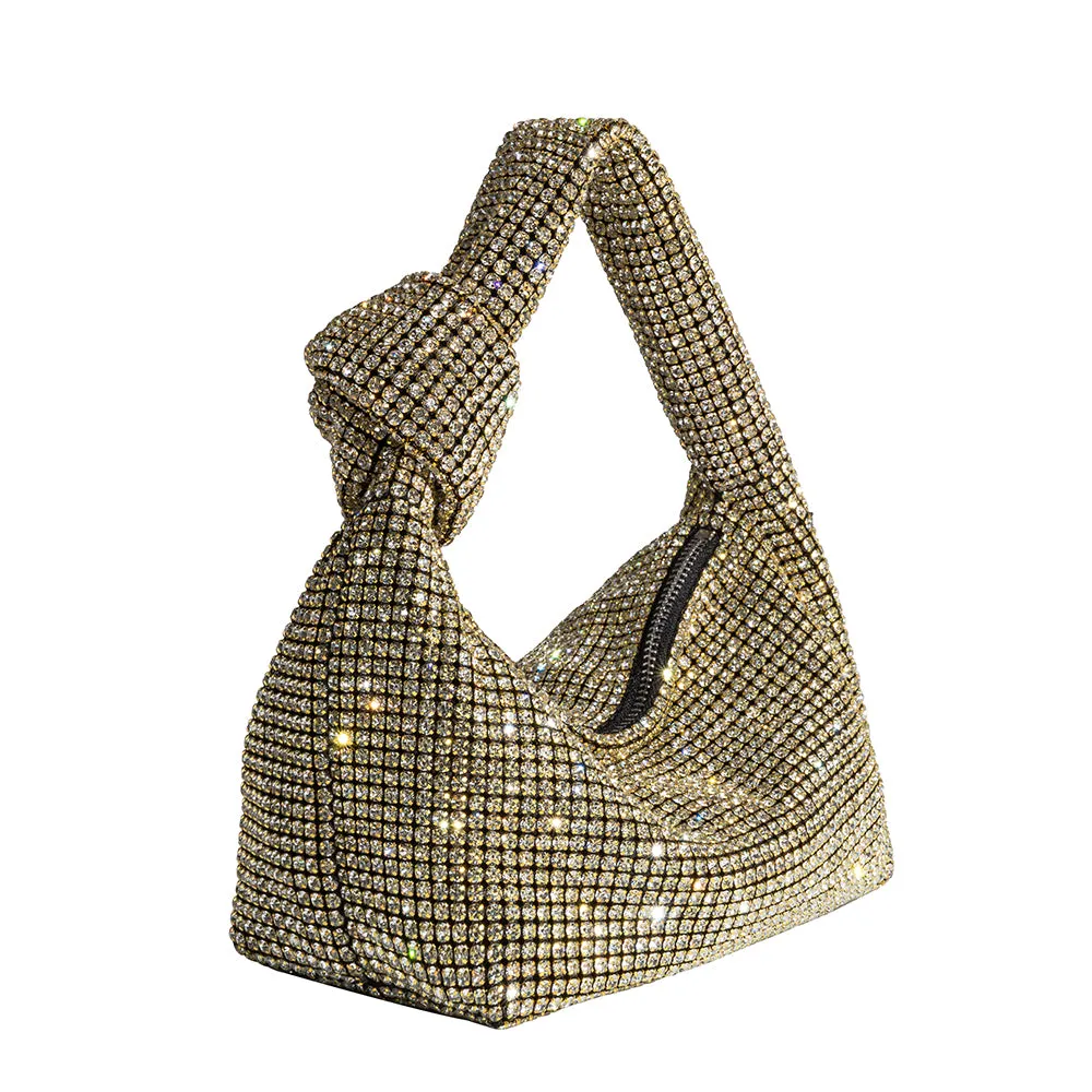 Reena Gold Crystal Top Handle Bag - FINAL SALE