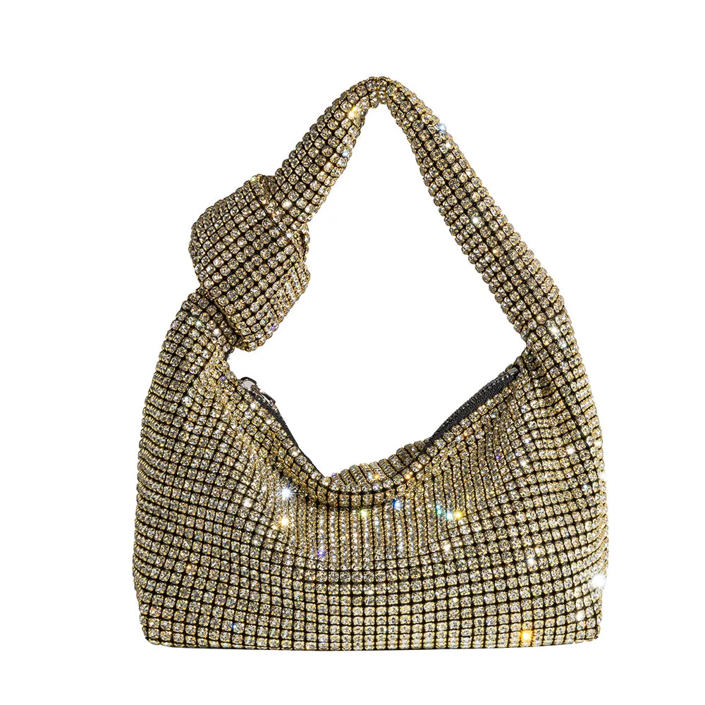 Reena Gold Crystal Top Handle Bag - FINAL SALE