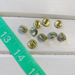 Round Snap Replacement Parts - 3/8" - Gold - 9pcs