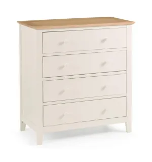 Salerno Shaker Ivory/Oak 4 Drawer Chest