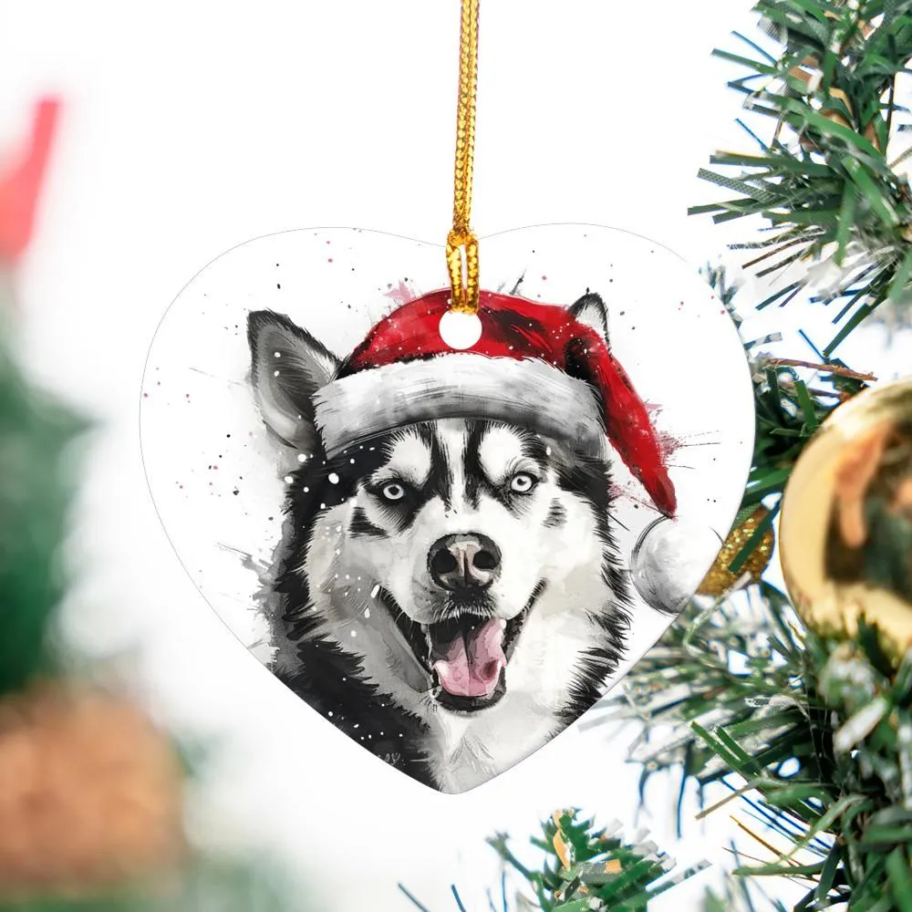 Siberian-Husky-1 Christmas Ornament