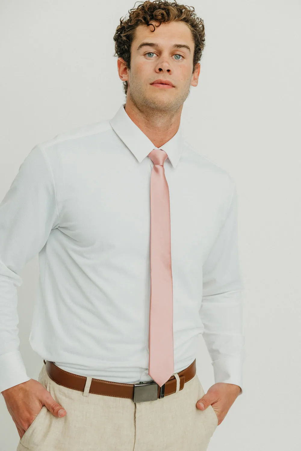 Solid Mauve Satin Tie