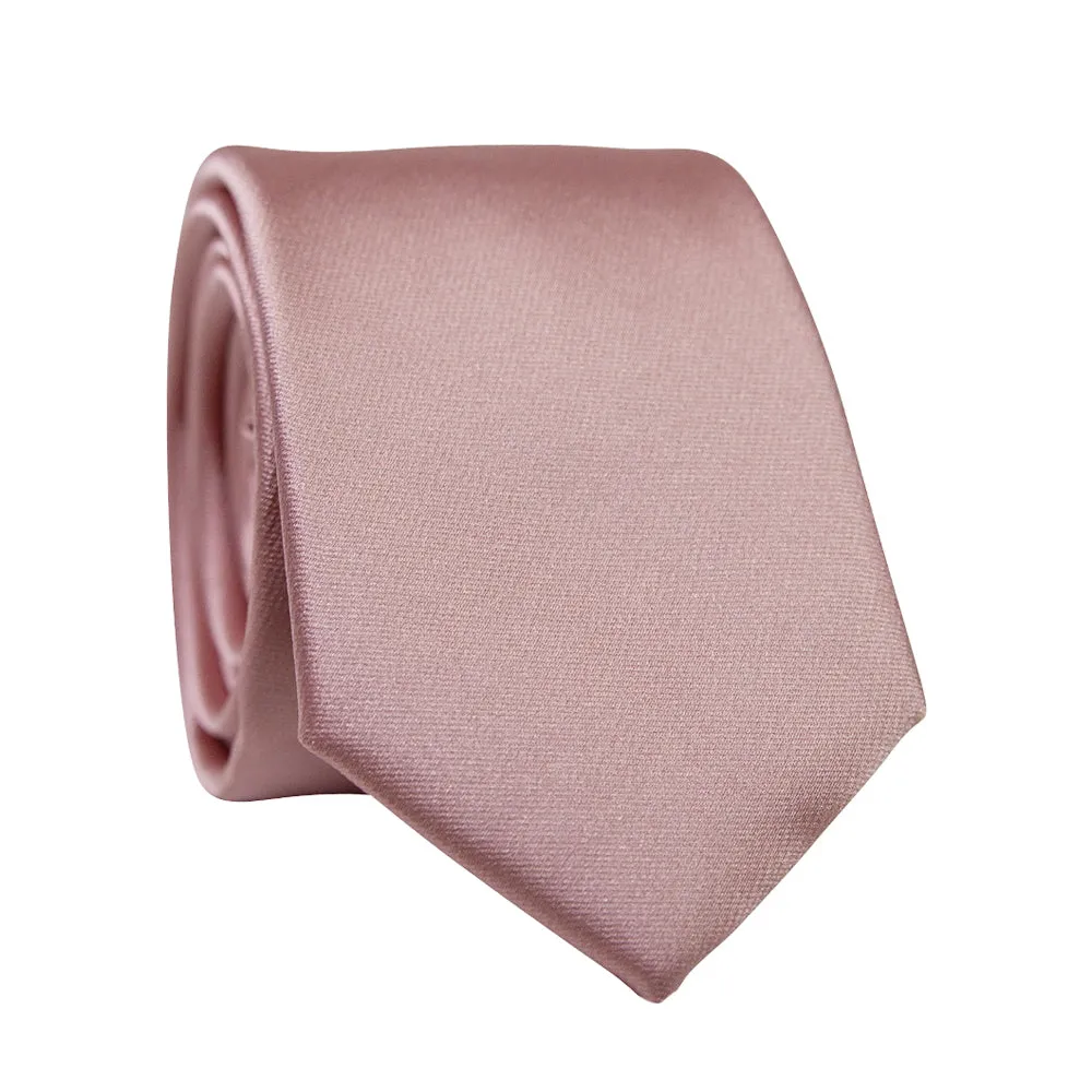 Solid Mauve Satin Tie