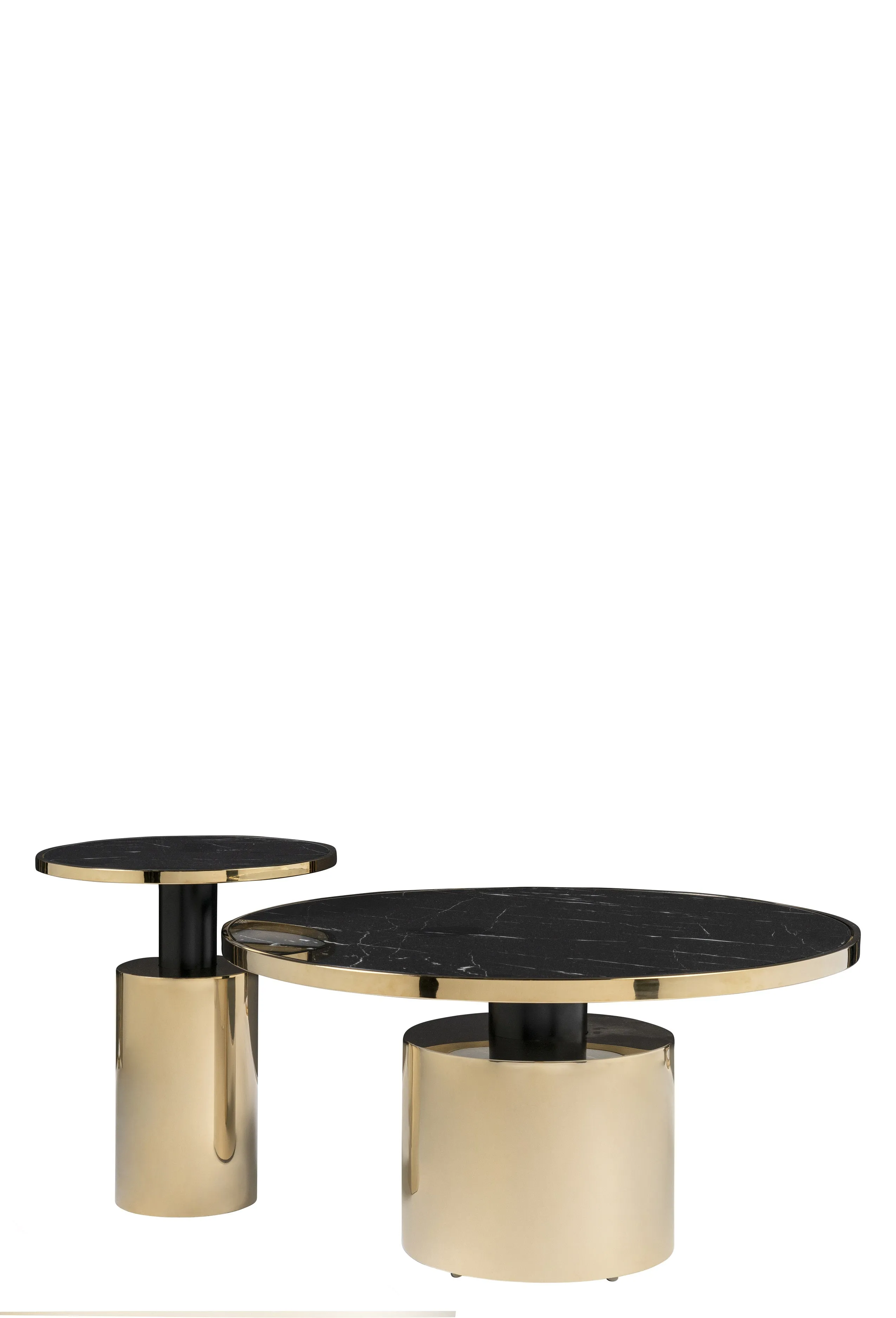 Taylor  Side Table-Black and Gold