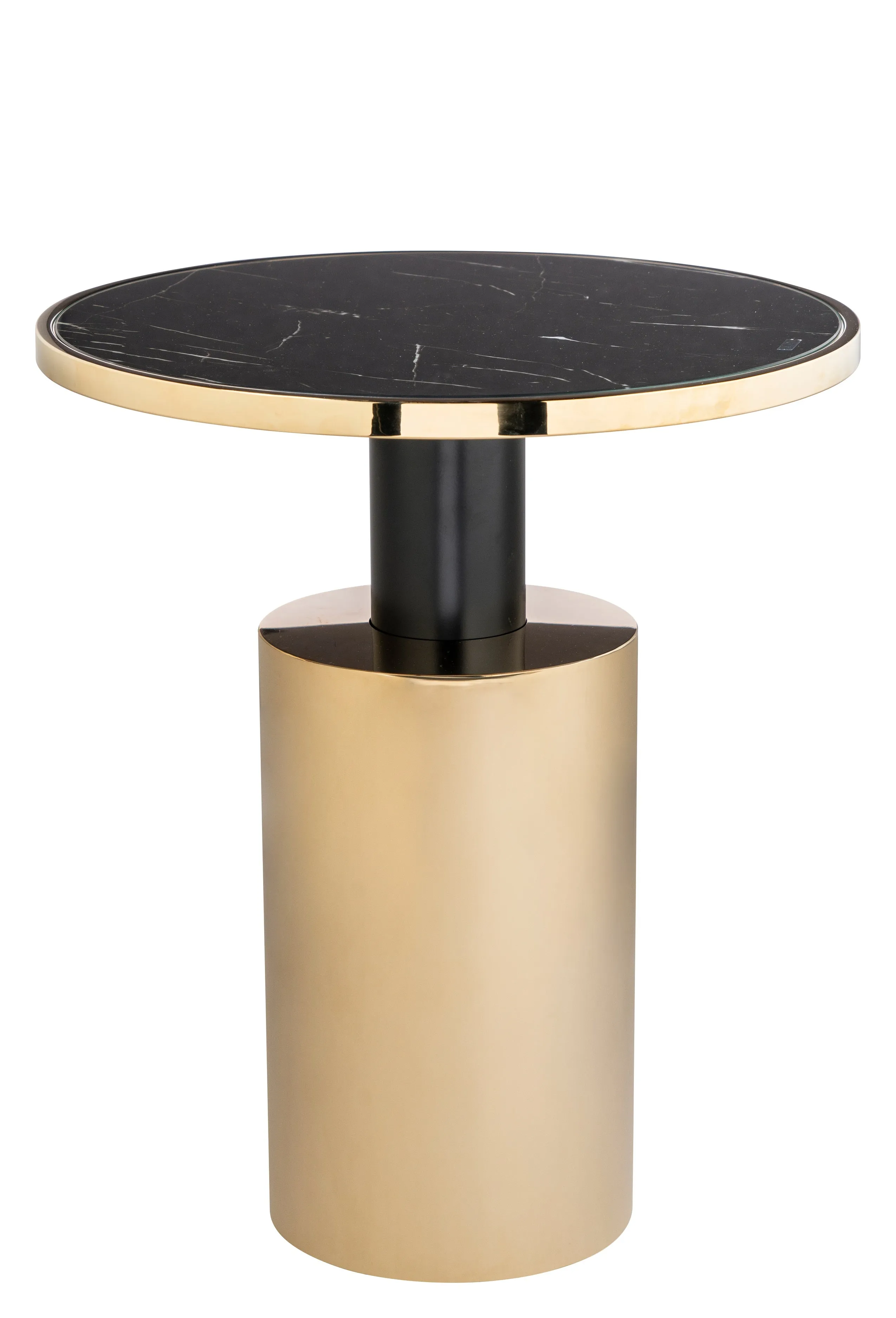 Taylor  Side Table-Black and Gold