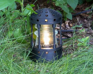 The Black Tower - Low Voltage LED Landscape Light,12V AC/DC Lamp with "Hemingray-17, Glass Insulators, for Garden,Yard,Patio,Wall,Lawn,