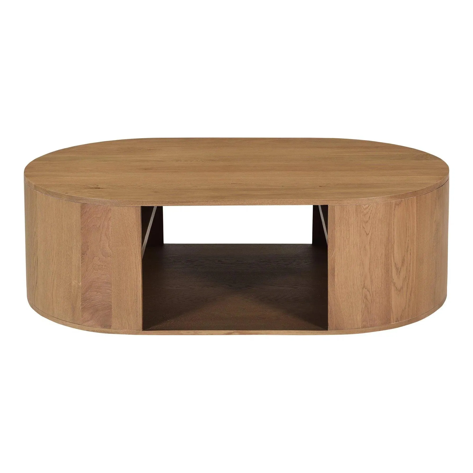 Theo Natural Wood Oval Coffee Table