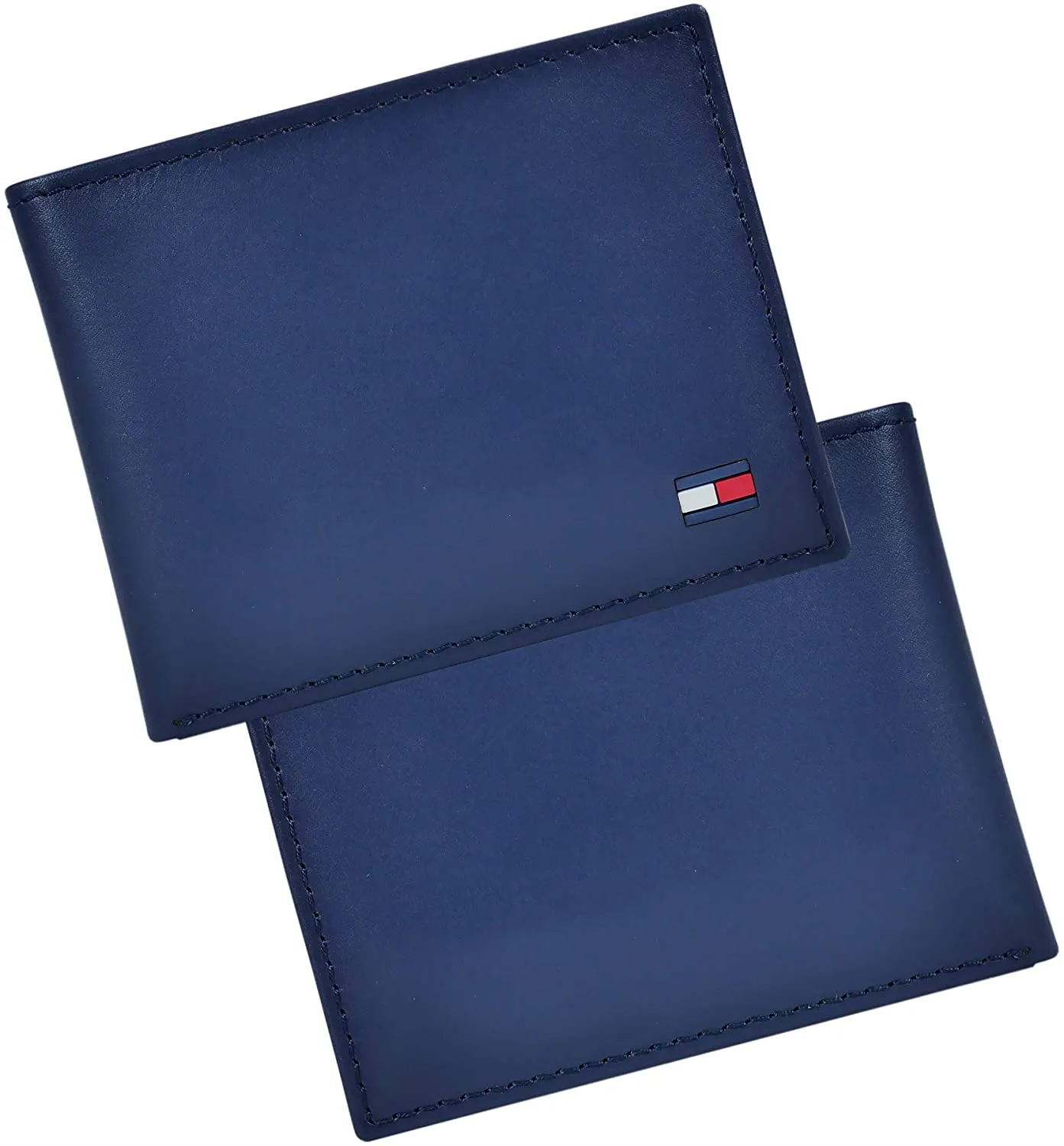 Tommy Hilfiger Men's Leather Slim Bifold Wallet with 6 Credit Card Pockets and Removable ID Window 31TL22X046