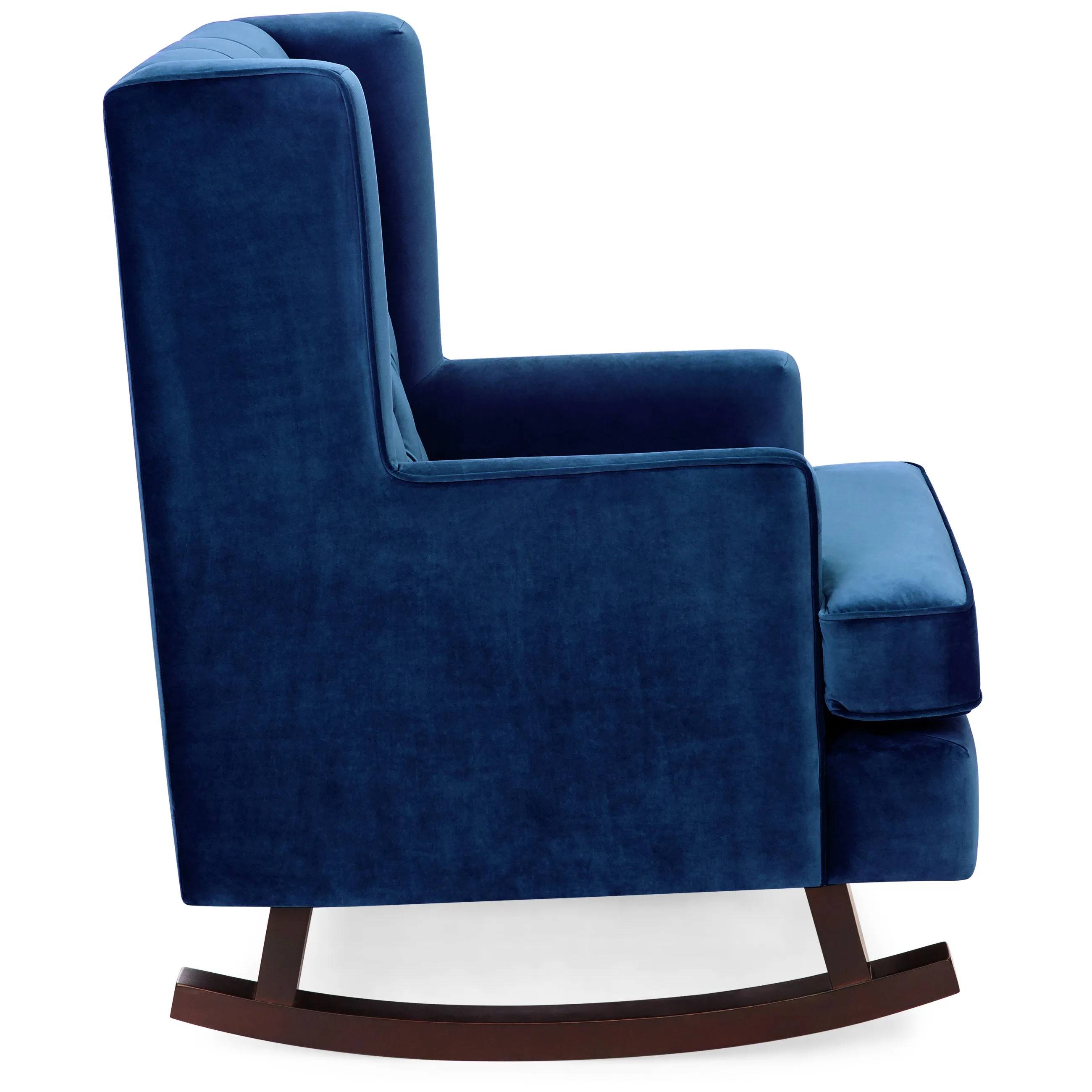 Tufted Upholstered Wingback Rocking Chair