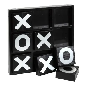 Vintage 14-in Wooden Board Tic-Tac-Toe Set