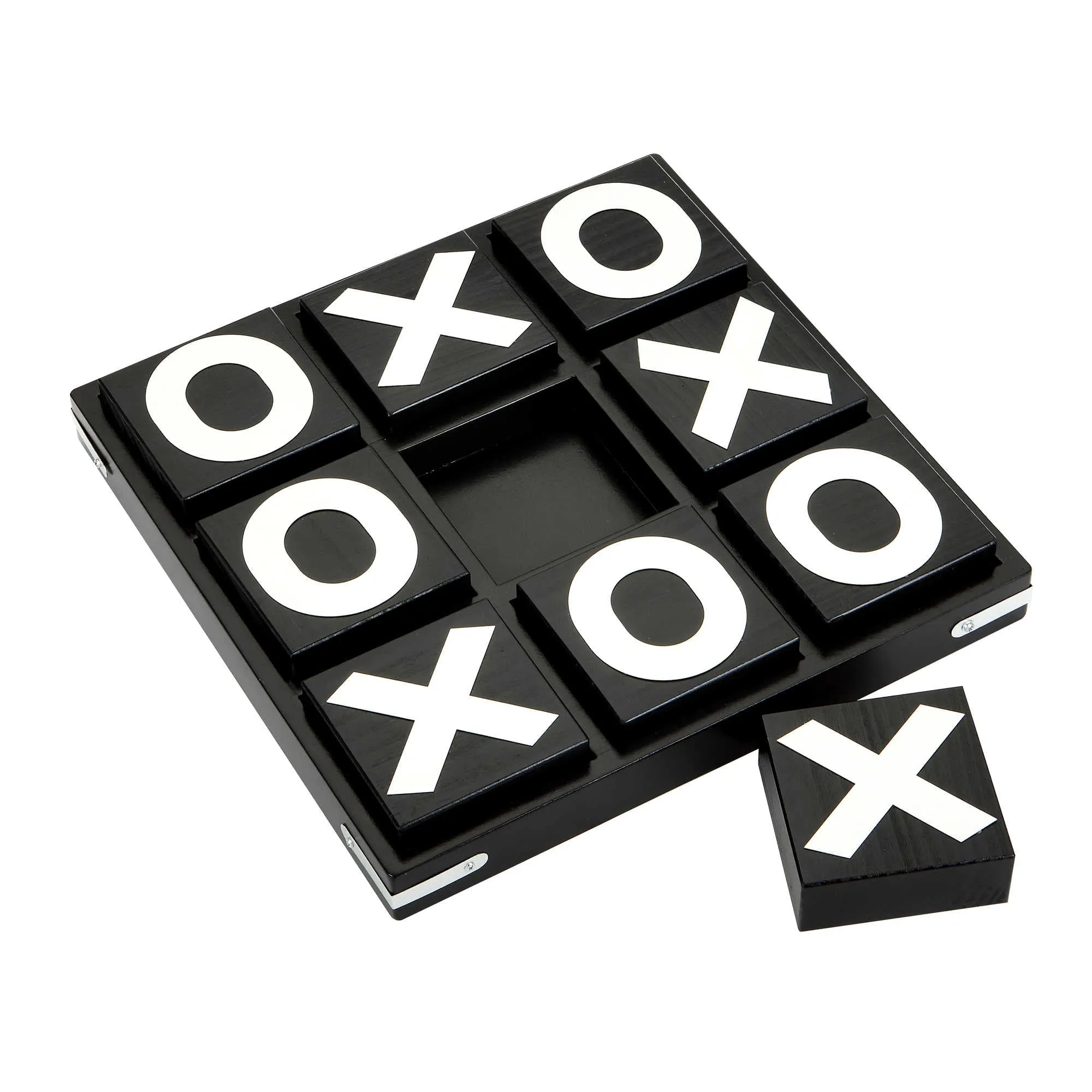 Vintage 14-in Wooden Board Tic-Tac-Toe Set