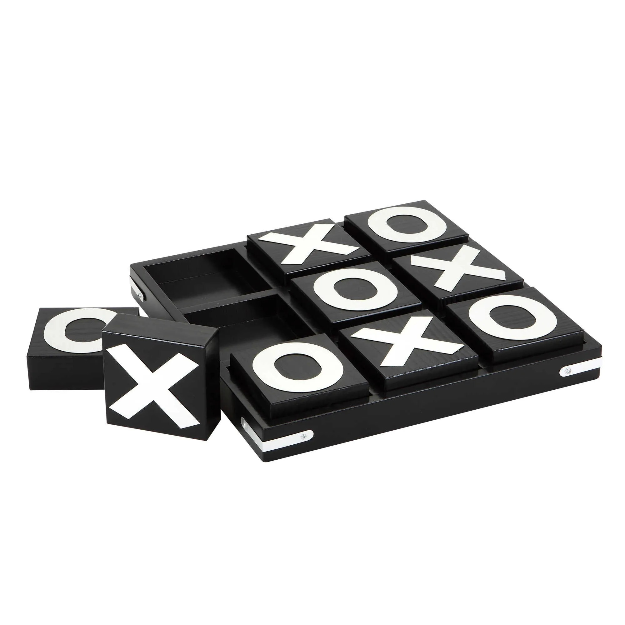 Vintage 14-in Wooden Board Tic-Tac-Toe Set