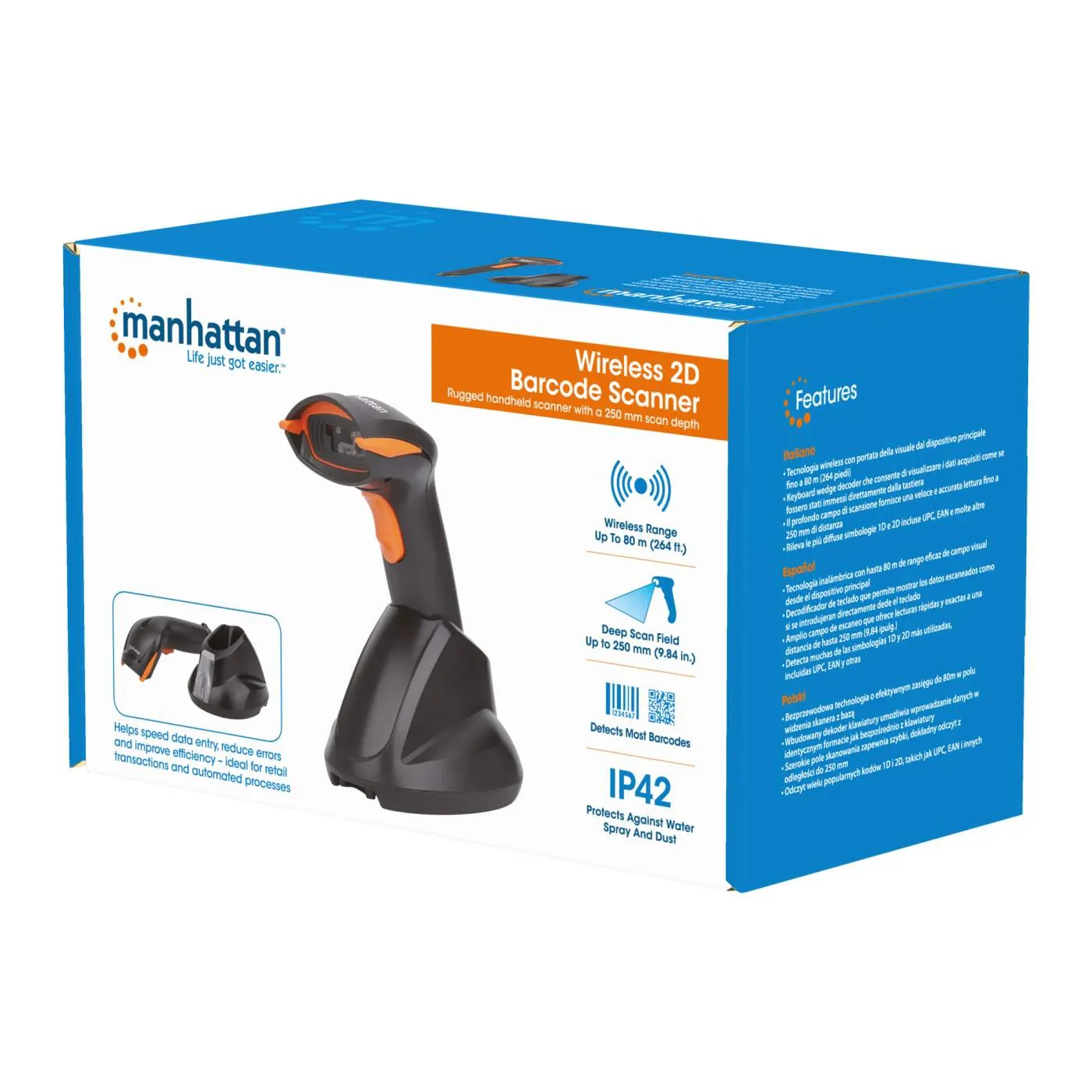 Wireless 2D CCD Barcode Scanner